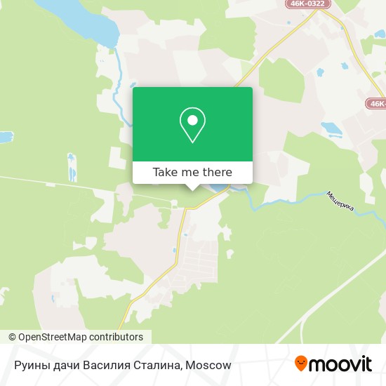 Руины Дачи Василия Сталина map