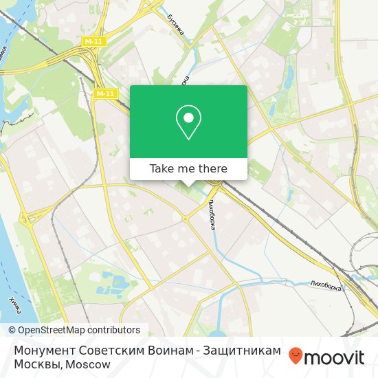 Монумент Советским Воинам - Защитникам Москвы map