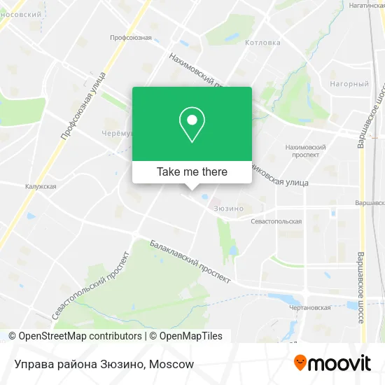 Управа района Зюзино map