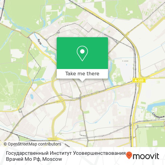 Государственный Институт Усовершенствования Врачей Мо Рф map