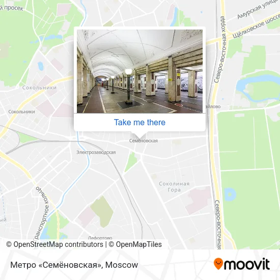 Метро «Семёновская» map