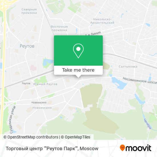 Торговый центр ""Реутов Парк"" map