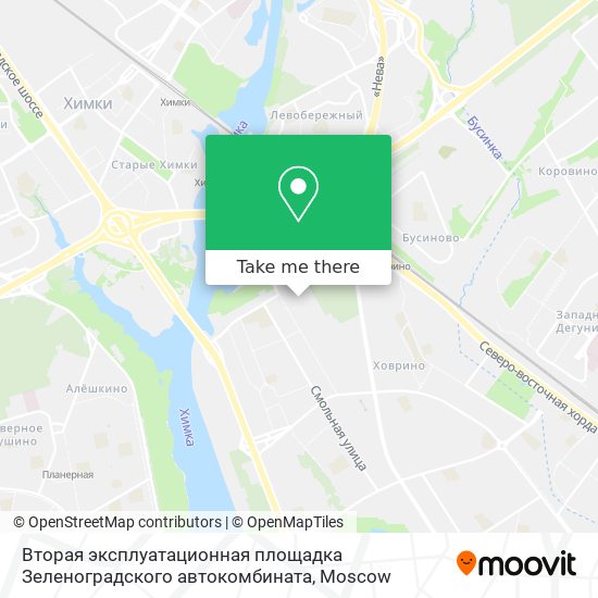 Вторая эксплуатационная площадка Зеленоградского автокомбината map