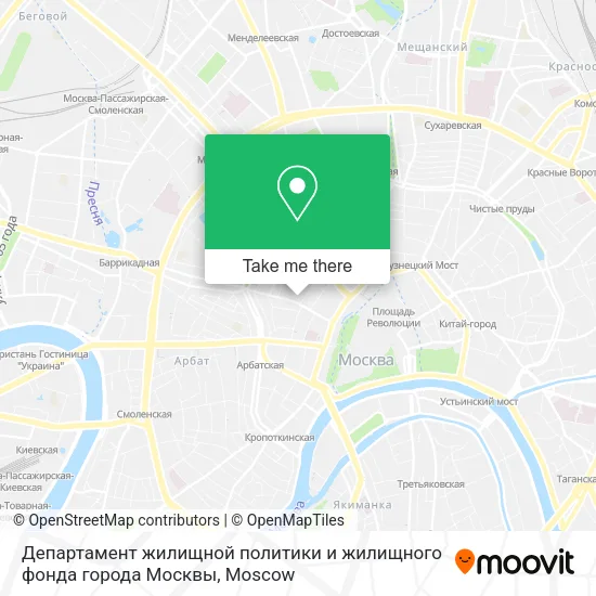 Департамент жилищной политики и жилищного фонда города Москвы map