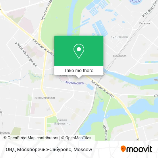 ОВД Москворечье-Сабурово map