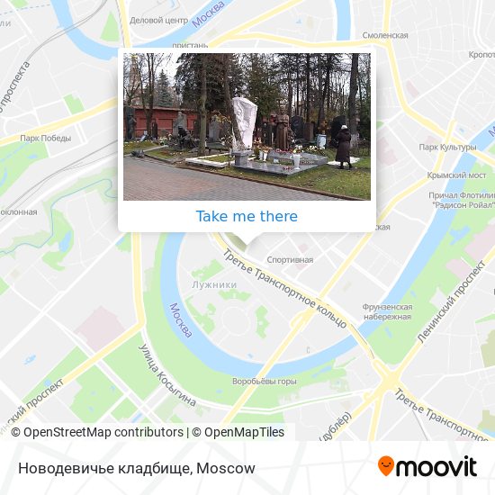 Новодевичье кладбище map