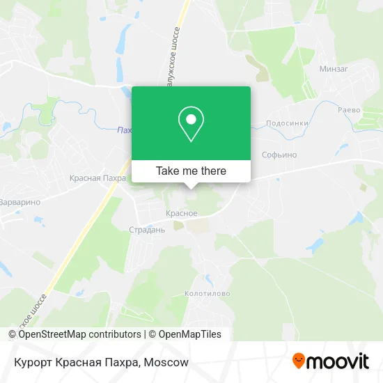 Курорт Красная Пахра map