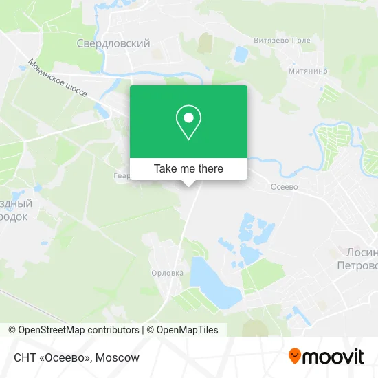 СНТ «Осеево» map