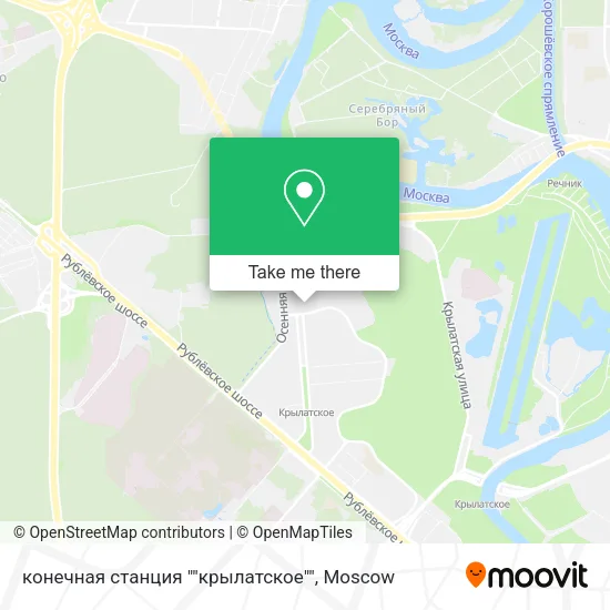 конечная станция ""крылатское"" map