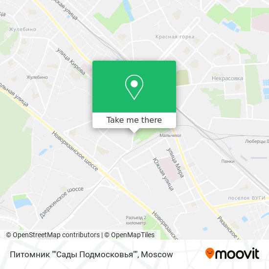 Питомник ""Сады Подмосковья"" map