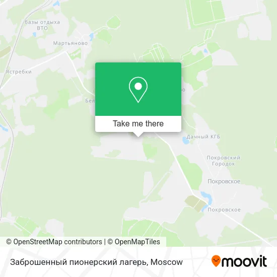 Заброшенный пионерский лагерь map