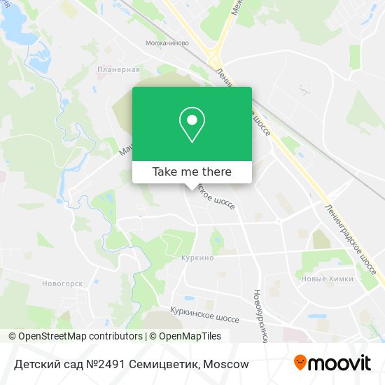 Детский сад №2491 Семицветик map