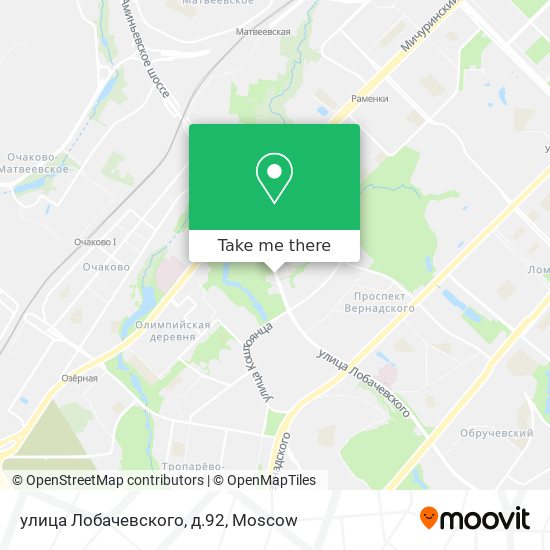 улица Лобачевского, д.92 map