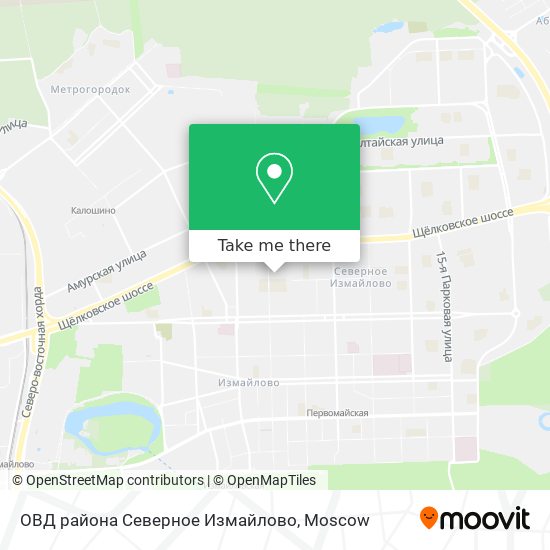 ОВД района Северное Измайлово map