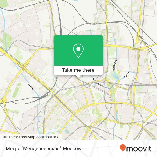 Метро "Менделеевская" map