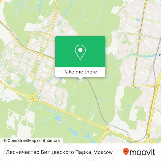 Лесничество Битцевского Парка map