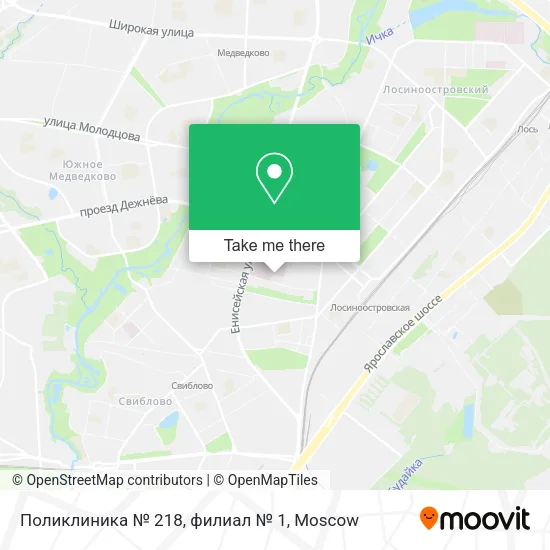 Поликлиника № 218, филиал № 1 map