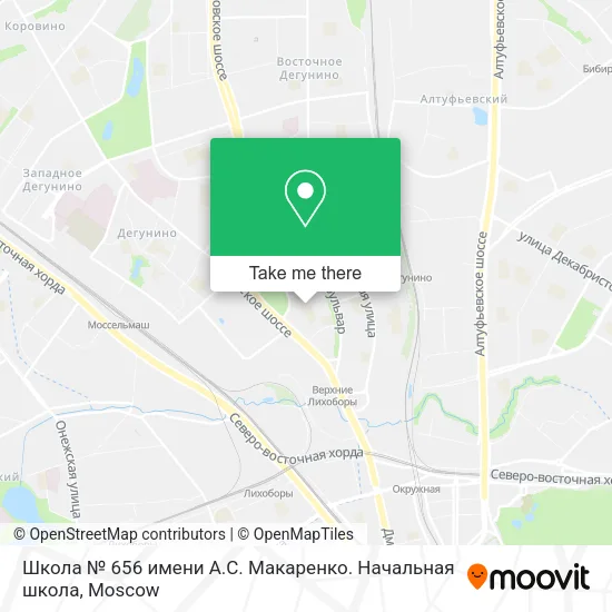 Школа № 656 имени А.С. Макаренко. Начальная школа map