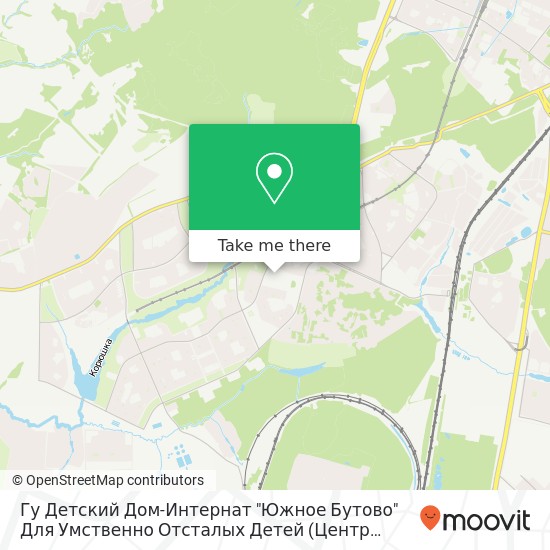 Гу Детский Дом-Интернат "Южное Бутово" Для Умственно Отсталых Детей (Центр Социальной Реабилитации) map