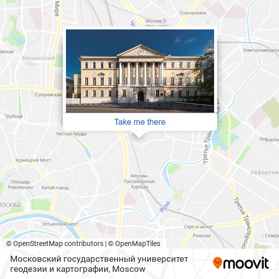 Московский государственный университет геодезии и картографии map