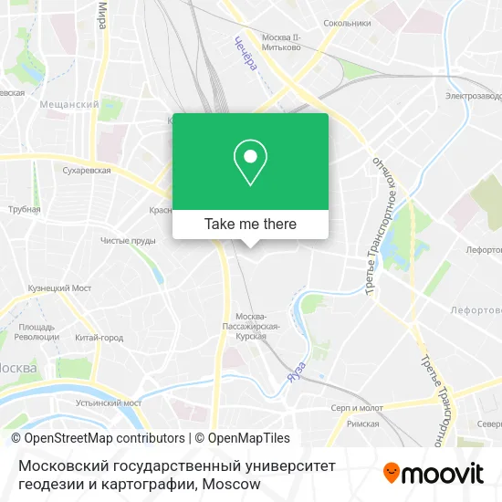 Московский государственный университет геодезии и картографии map