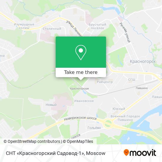 СНТ «Красногорский Садовод-1» map