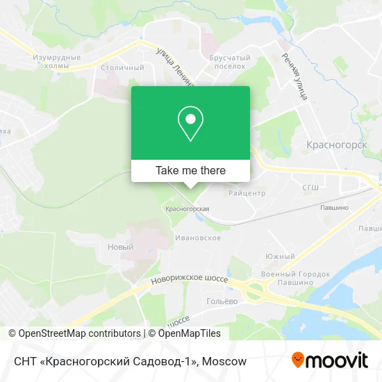 СНТ «Красногорский Садовод-1» map
