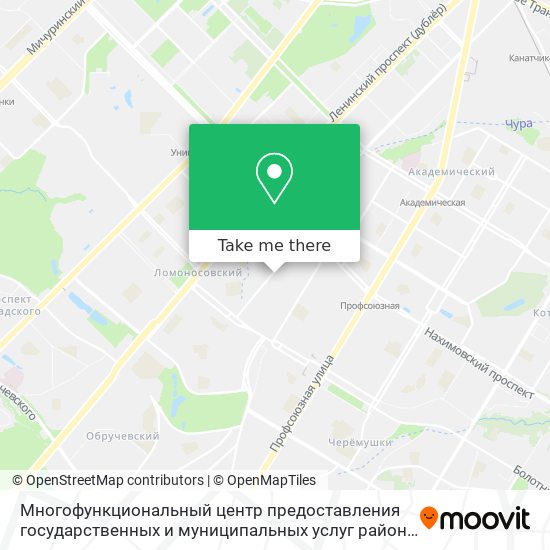 Многофункциональный центр предоставления государственных и муниципальных услуг района Гагаринский map