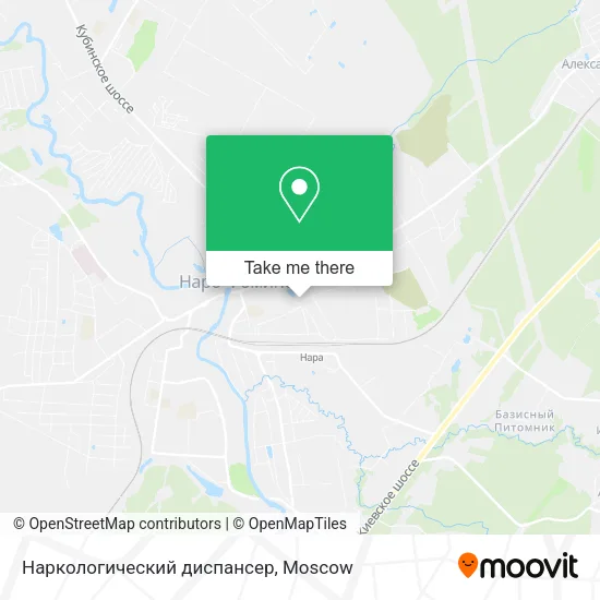 Наркологический диспансер map