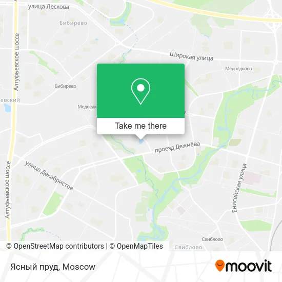 Ясный пруд map