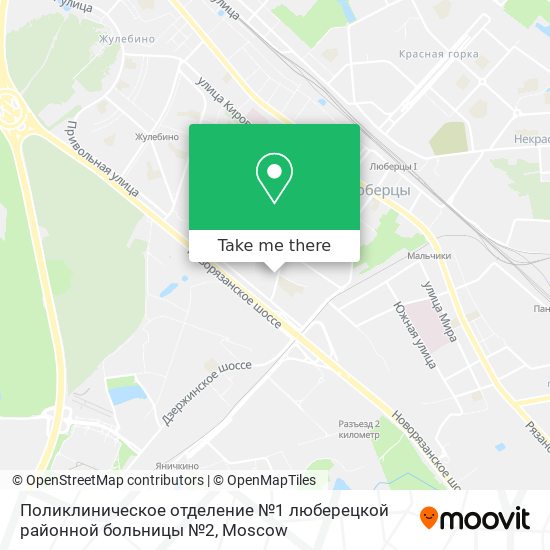Поликлиническое отделение №1 люберецкой районной больницы №2 map