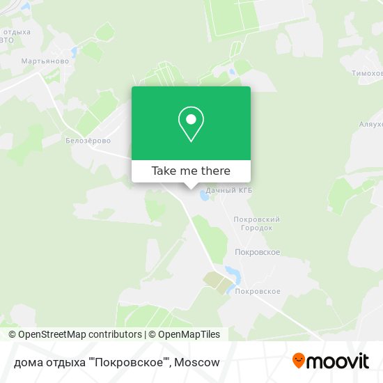 дома отдыха ""Покровское"" map