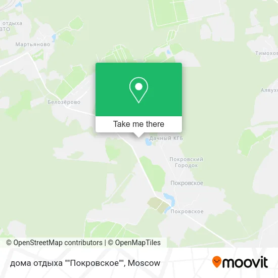 дома отдыха ""Покровское"" map