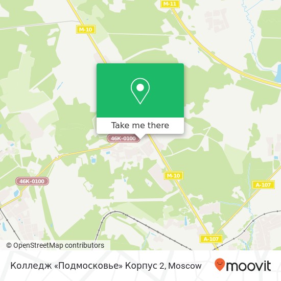 Колледж «Подмосковье» Корпус 2 map