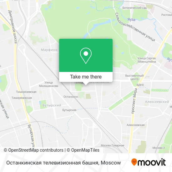 Останкинская телевизионная башня map