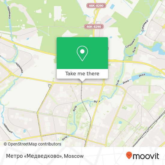 Метро «Медведково» map