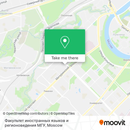 Факультет иностранных языков и регионоведения МГУ map