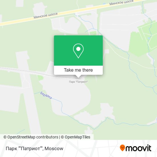 Парк ""Патриот"" map