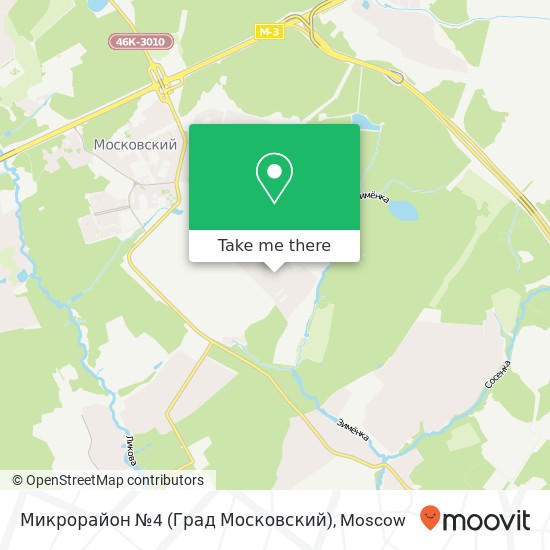 Микрорайон №4 (Град Московский) map