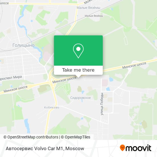 Автосервис Volvo Car M1 map