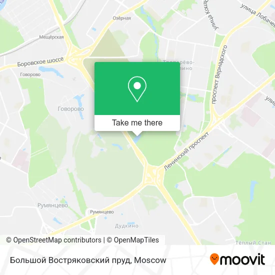 Большой Востряковский пруд map