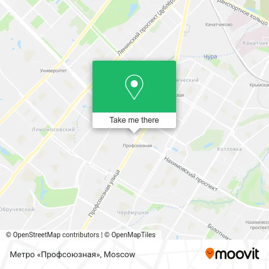 Метро «Профсоюзная» map