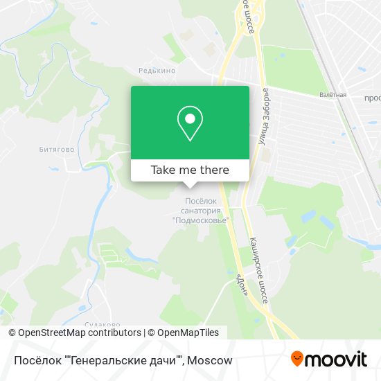 Посёлок ""Генеральские дачи"" map