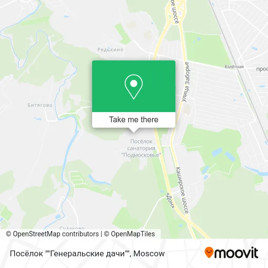 Посёлок ""Генеральские дачи"" map