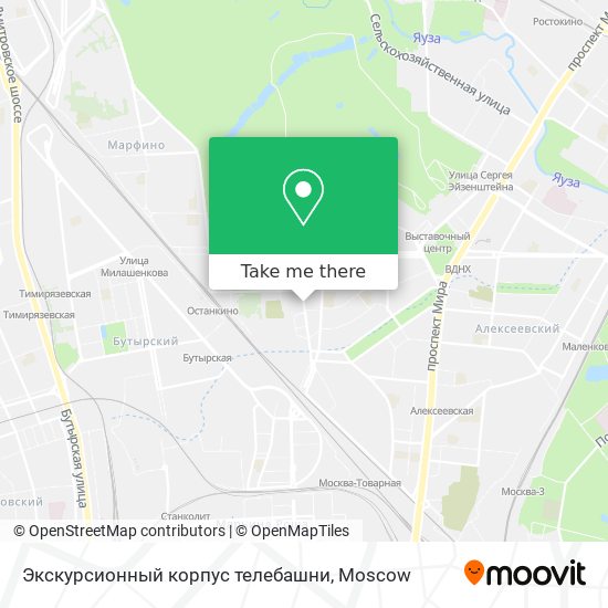 Экскурсионный корпус телебашни map