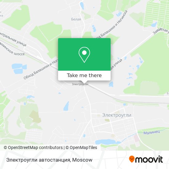 Электроугли автостанция map