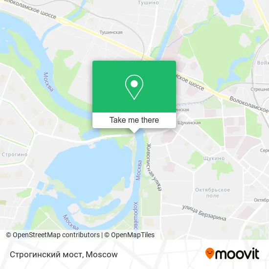 Строгинский мост map