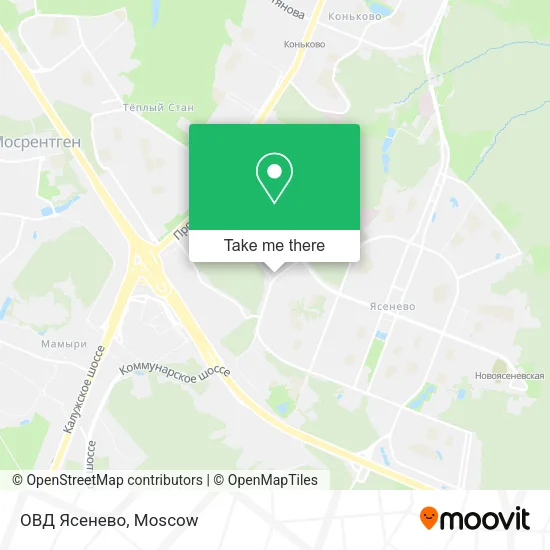 ОВД Ясенево map