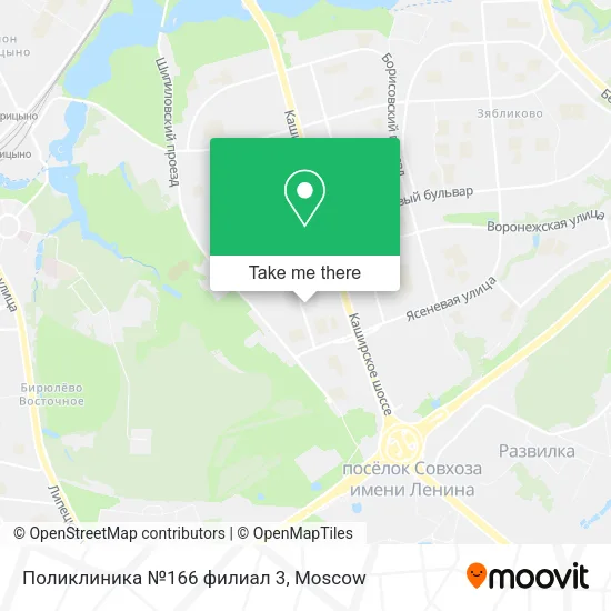 Поликлиника №166 филиал 3 map