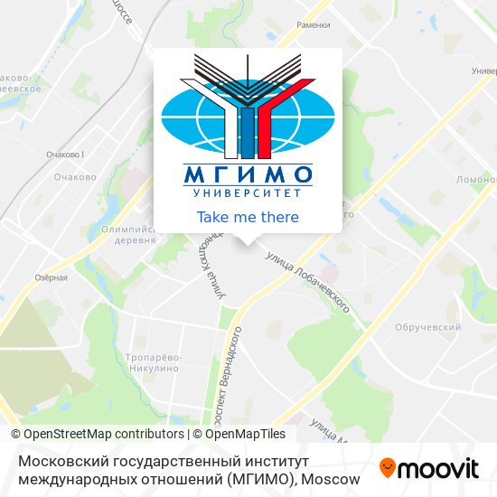 Московский государственный институт международных отношений (МГИМО) map